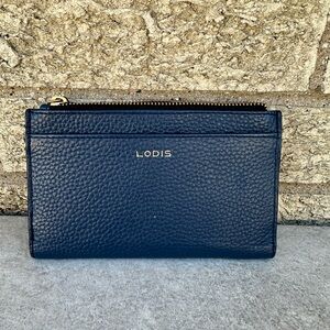 Lodis Dark Blue Leather Wallet